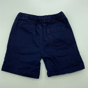 Boys Dymples, navy stretch cotton shorts, elasticated, GUC, size 1,  