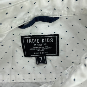 Boys Indie, lightweight cotton long sleeve shirt, GUC, size 7,  