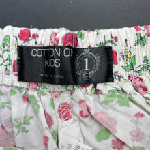 Load image into Gallery viewer, Girls Cotton On, floral lightweight shorts, elasticated, GUC, size 1,  
