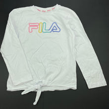 Load image into Gallery viewer, Girls FILA, cotton tie front long sleeve top, GUC, size 6,  