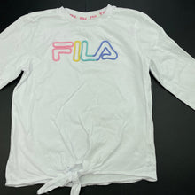 Load image into Gallery viewer, Girls FILA, cotton tie front long sleeve top, GUC, size 6,  