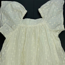 Load image into Gallery viewer, Girls Zara, cotton lined broderie summer dress, EUC, size 4-5, L: 56cm