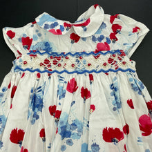 Load image into Gallery viewer, Girls Next, lined floral cotton party dress, FUC, size 00, L: 37cm
