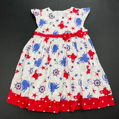 Girls Pumpkin Patch, lined cotton party dress, FUC, size 0, L: 43cm