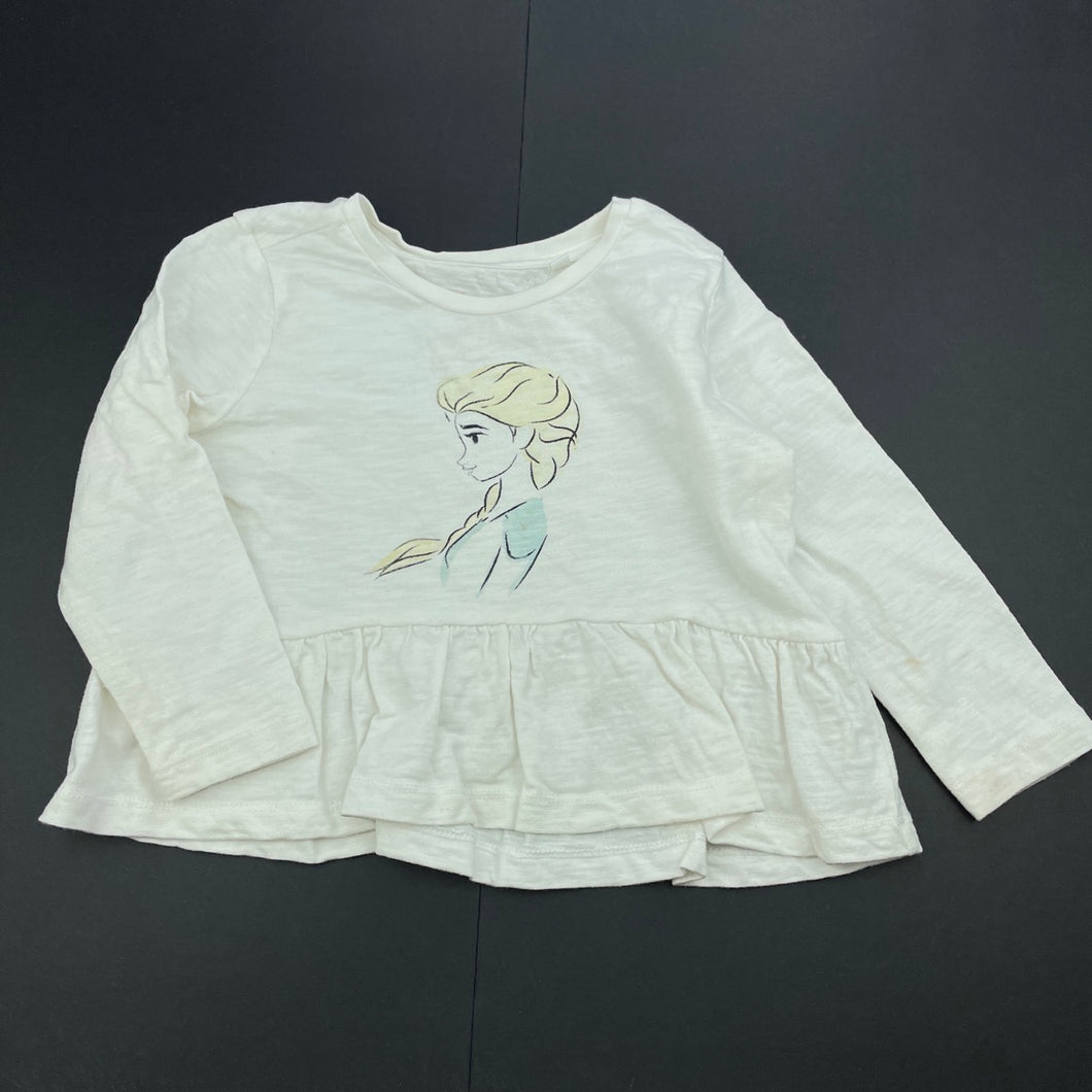 Girls Disney, Frozen Elsa cotton peplum top, FUC, size 2,  