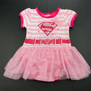 Girls DC Comics, Superman tutu romper, EUC, size 000,  