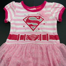 Load image into Gallery viewer, Girls DC Comics, Superman tutu romper, EUC, size 000,  