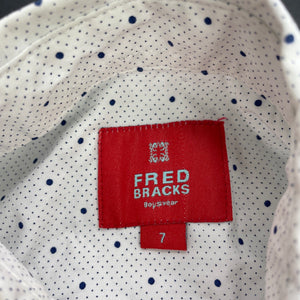 Boys Fred Bracks, lightweight cotton long sleeve shirt, FUC, size 7,  