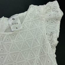 Load image into Gallery viewer, Girls Target, lined broderie cotton party dress, FUC, size 5, L: 58cm