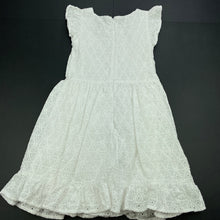 Load image into Gallery viewer, Girls Target, lined broderie cotton party dress, FUC, size 5, L: 58cm