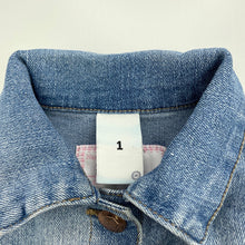 Load image into Gallery viewer, Girls Target, blue stretch denim jacket, poppers, GUC, size 1,  