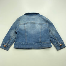Load image into Gallery viewer, Girls Target, blue stretch denim jacket, poppers, GUC, size 1,  