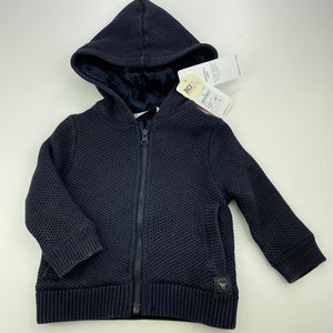 Boys Target, fleece lined zip hoodie sweater, NEW, size 1,  