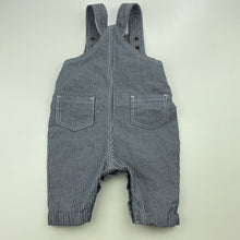 Load image into Gallery viewer, Boys Tu, blue &amp; white stripe cotton overalls, EUC, size 000,  