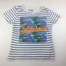 Load image into Gallery viewer, Boys Cotton On, striped cotton t-shirt / tee, California, GUC, size 7