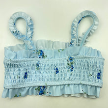 Load image into Gallery viewer, Girls Cotton On, blue floral swim top, EUC, size 7,  