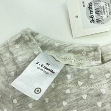 Load image into Gallery viewer, Girls Target, spliced blue &amp; grey long sleeve dress, NEW, size 00, L: 36cm