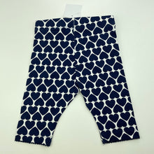 Load image into Gallery viewer, Girls Target, navy &amp; white leggings, elasticated, NEW, size 000,  