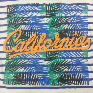 Boys Cotton On, striped cotton t-shirt / tee, California, GUC, size 7