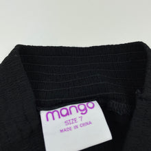 Load image into Gallery viewer, Girls Mango, lightweight crinkle pants, elasticated, Inside leg: 44cm, GUC, size 7,  