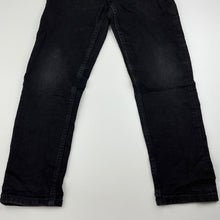 Load image into Gallery viewer, Boys H&amp;M, black stretch denim jeans, adjustable, Inside leg: 49cm, GUC, size 7,  