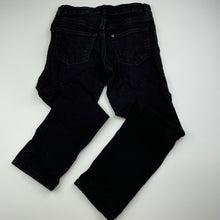 Load image into Gallery viewer, Boys H&amp;M, black stretch denim jeans, adjustable, Inside leg: 49cm, GUC, size 7,  