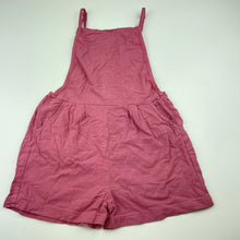 Load image into Gallery viewer, Girls Cotton On, pink cotton summer playsuit / overalls, GUC, size 7,  