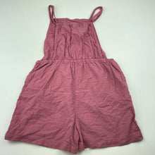 Load image into Gallery viewer, Girls Cotton On, pink cotton summer playsuit / overalls, GUC, size 7,  