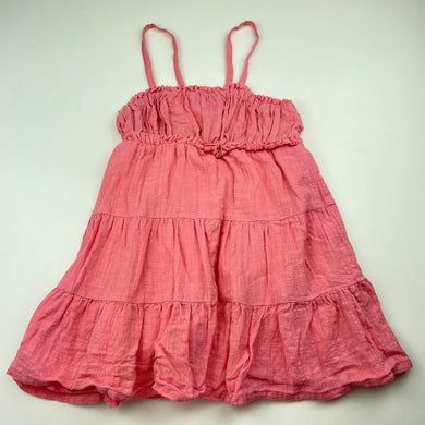 Girls Anko, pink casual summer dress, GUC, size 5, L: 54cm