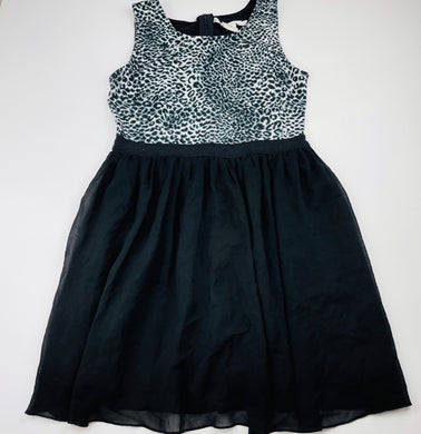 Girls Designer Kidz, lined party dress, small hole back hem, FUC, size 12, L: 70cm