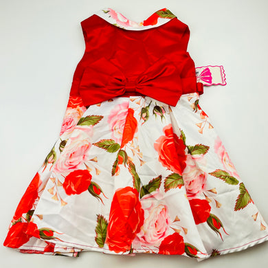 Girls TONGTONGMI, cotton lined floral party dress, armpit to armpit: 27cm, NEW, size 3, L: 52cm