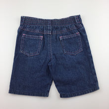 Load image into Gallery viewer, Girls Kids Stuff, denim shorts, embroidered flower, elasticated, GUC, size 1