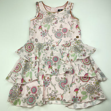 Girls Sista, lined lightweight floral party dress, GUC, size 4, L: 57cm