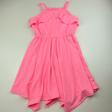 Girls KID, pink summer party dress, EUC, size 5, L: 63cm approx