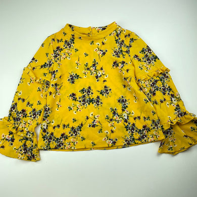 Girls Mango, lightweight floral long sleeve top, EUC, size 8,  