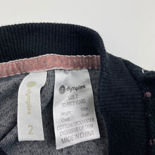 Load image into Gallery viewer, Girls Dymples, black &amp; pink velour sweater / top, FUC, size 2,  