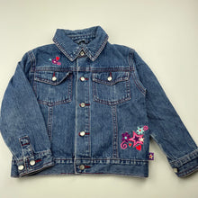 Load image into Gallery viewer, Girls Bbtoo, embroidered lightweight denim jacket, FUC, size 4,  