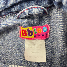 Load image into Gallery viewer, Girls Bbtoo, embroidered lightweight denim jacket, FUC, size 4,  