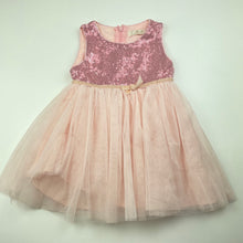 Load image into Gallery viewer, Girls TBB, lined tulle &amp; sequin party dress, FUC, size 2, L: 41cm