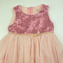 Load image into Gallery viewer, Girls TBB, lined tulle &amp; sequin party dress, FUC, size 2, L: 41cm