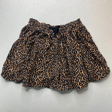 Girls Target, animal print skirt, elasticated, L: 28cm, EUC, size 4,  