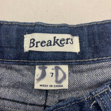 Load image into Gallery viewer, Boys Breakers, blue denim jean shorts, adjustable, GUC, size 7,  