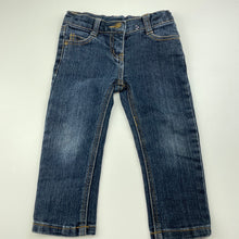 Load image into Gallery viewer, Girls Target, dark denim jeans, adjustable, Inside leg: 31.5cm, GUC, size 2,  
