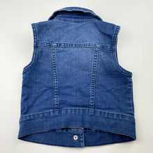 Load image into Gallery viewer, Girls H&amp;T, embroidered stretch denim vest, EUC, size 6,  