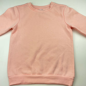 Girls Anko, pink fleece lined sweater / jumper, FUC, size 7,  