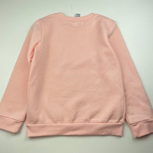 Girls Anko, pink fleece lined sweater / jumper, FUC, size 7,  