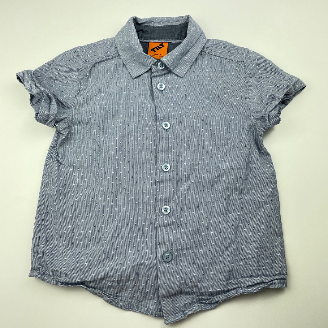 Boys Tilt, cotton short sleeve shirt, GUC, size 3,  