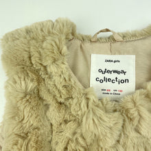 Load image into Gallery viewer, Girls Zara, faux fur vest / jacket, hook fastening, EUC, size 8-9,  