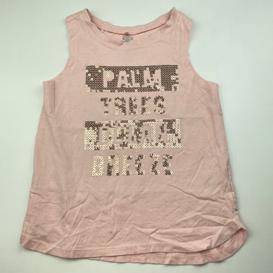 Girls Miss Understood, pink cotton t-shirt / top, sequins, GUC, size 7,  