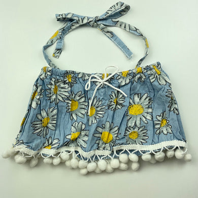 Girls CATPAPA, floral cropped summer top, GUC, size 3,  